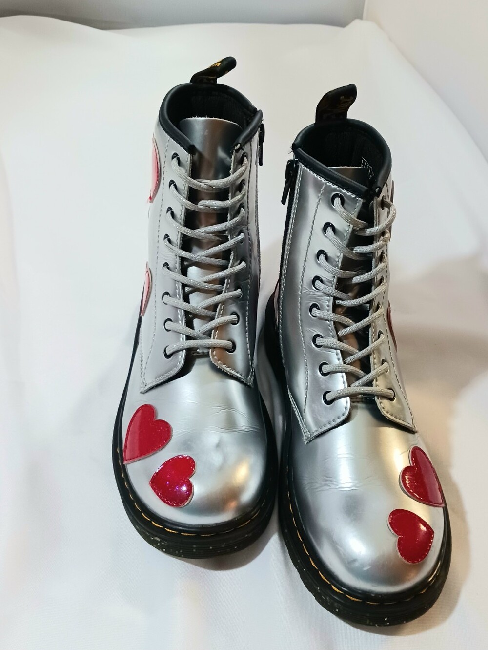 Dr  Martens Metallic Hearts Boots - Picture 6 of 15
